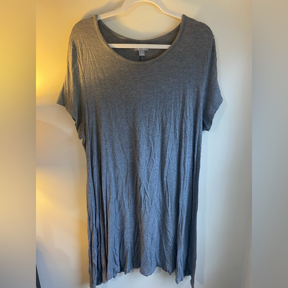 Gently worn. Grey T-shirt dress